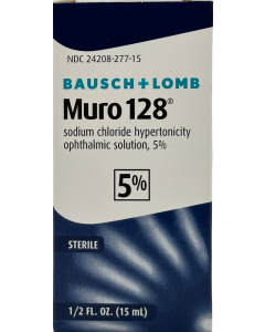 Bausch+Lomb Muro 128 Ophthalmic Solution 5% - 1/2 FL OZ