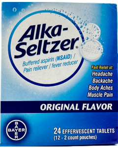 Bayer - Alka Seltzer - Orignal Flavor - 24 Effervescent Tablets