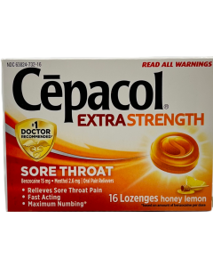 Cepacol - Extra Strength Sore Throat - 16 Lozenges - Honey Lemon