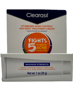 Clearasil Stubborn Acne Control 5 in1 Spot Treatment Cream - 1 OZ