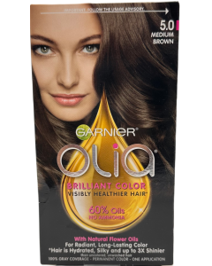 Garnier Olia Permanent Hair Color - Medium Brown 5.0 - 1 Application