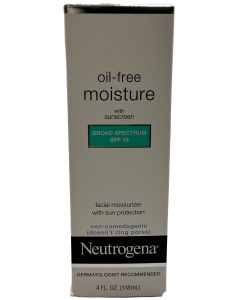 Neutrogena - Oil Free Moisturizer - Sunscreen - SPF 15 - 4 FL OZ