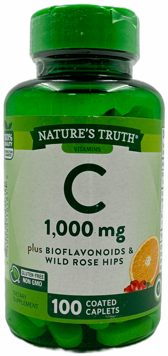 Nature's Truth Vitamin C 1000mg plus Bioflavonoids & Wild Rose Hips Caplets - 100 Ct
